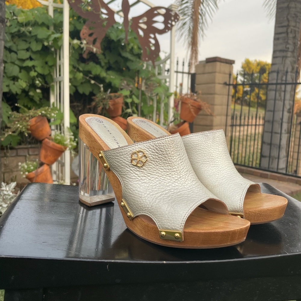 Trina Turck Clear Heels Size 10